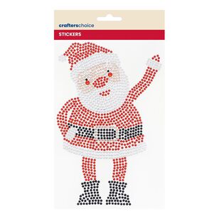 Crafters Choice Santa Rhinestone Stickers Multicoloured