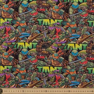 Teenage Mutant Ninja Turtles Picked 112 cm Cotton Fabric Multicoloured 112 cm