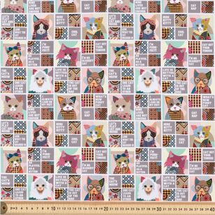 Life Is Better With A Cat Patch 112 cm Cotton Fabric Multicoloured 112 cm