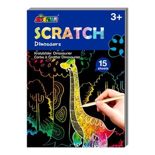 Avenir Dinosaur Scratch Sheets 15 Pack Multicoloured