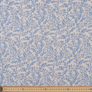Vines Printed 148 cm Cotton Linen Jersey Fabric Natural 148 cm
