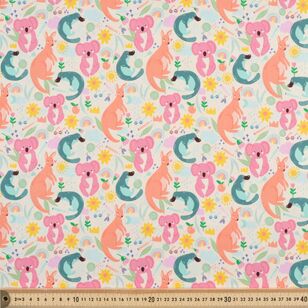 Christie Williams Animal Mix-up #2 112 cm Cotton Fabric Pink 112 cm