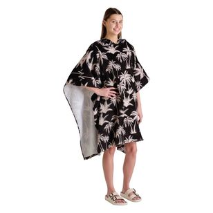 KOO Adult Hooded Palm Tree Beach Towel Poncho Multicoloured