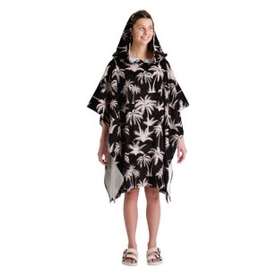 KOO Adult Hooded Palm Tree Beach Towel Poncho Multicoloured