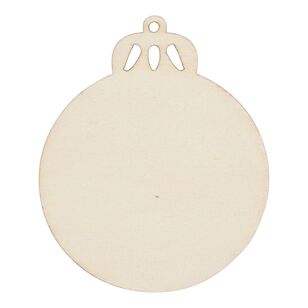 Crafters Choice Wooden Bauble Shape Natural 7.5 cm