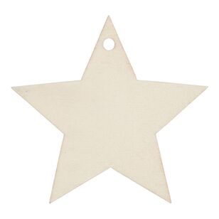 Crafters Choice Wooden Star Shape Natural 7.5 cm