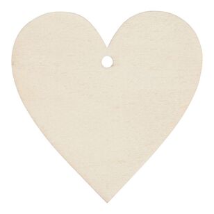 Crafters Choice Wooden Heart Shape Natural 7.5 cm