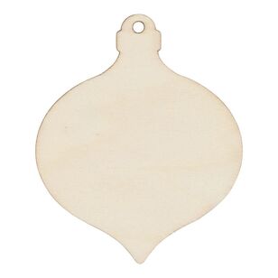 Crafters Choice Wooden Teardrop Shape Natural 7.5 cm