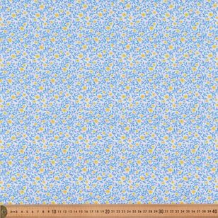 Ditsy Garden Picked Floral 112 cm Cotton Fabric Yellow 112cm