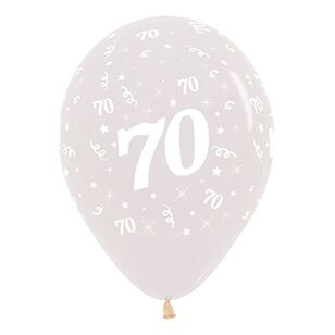 Sempertex Age 70 Latex Balloons Clear 30 cm