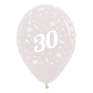 Sempertex Age 30 Crystal/Clear Latex Balloon 30 cm Clear 30 cm