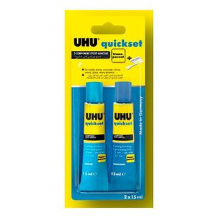 UHU Epoxy Glue QuickSet 2 Pack Clear