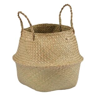 Living Space Seagrass Folding Basket Natural 38 x 27 cm