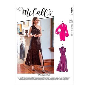 McCall's Sewing Pattern M8142 Misses' Dresses White