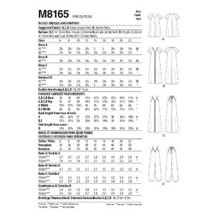 McCall's Sewing Pattern M8165 Misses' Very Loose-fitting V-neck Dresses & Jumpsuit White 14 - 22