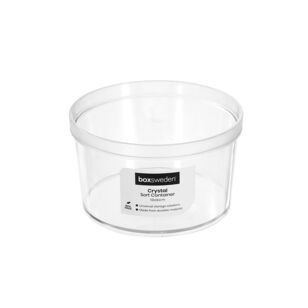 Boxsweden Crystal Sort Round Container Clear 10 x 6 cm