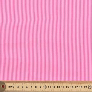 Micro Stripe 112 cm Cotton Blender Fabric Pink 112 cm
