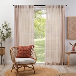 KOO Meeko Sheer Pinch Pleat Curtains Natural