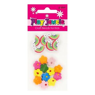 Ribtex Play Jewels Wooden Rainbows & Flowers Multicoloured