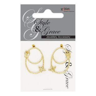 Ribtex Style & Grace Decor Oval Butterfly Earring 2 Pack Multicoloured