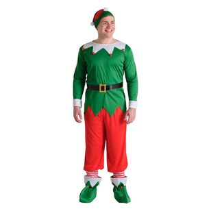 Jolly & Joy Adult Elf Man Christmas Costume Multicoloured