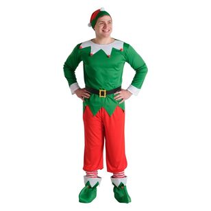 Jolly & Joy Adult Elf Man Christmas Costume Multicoloured