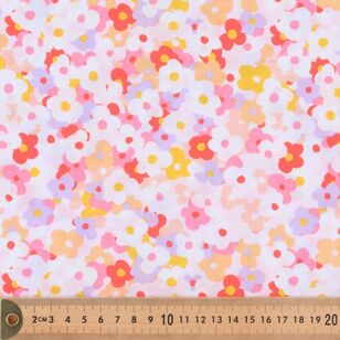 Mix N Match Mimi Flowers 112 cm Poly Cotton Poplin Fabric Multicoloured 112 cm