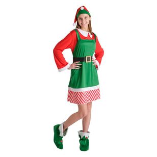 Jolly & Joy Adult Elf Woman Christmas Costume Multicoloured