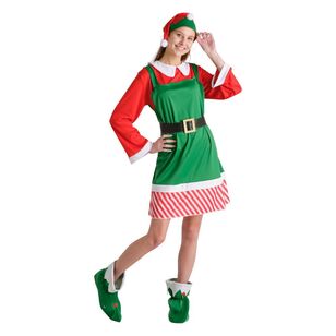 Jolly & Joy Adult Elf Woman Christmas Costume Multicoloured