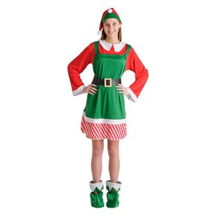 Jolly & Joy Adult Elf Woman Christmas Costume Multicoloured