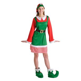 Jolly & Joy Adult Elf Woman Christmas Costume Multicoloured