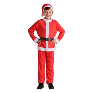 Jolly & Joy Kids Santa Christmas Costume Red 8 - 10 Years