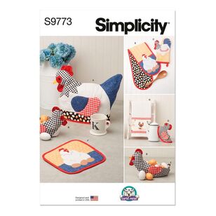 Simplicity Pattern S9773 Kitchen Accessories White One Size