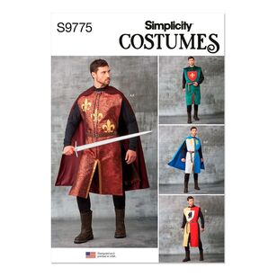 Simplicity Pattern S9775 Unisex Tabards, Capes and Heraldic Shields White One Size