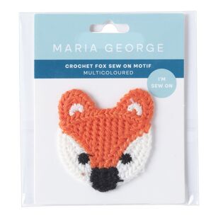 Maria George Crochet Fox Sew On Motif Multicoloured