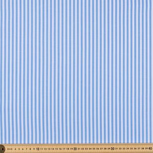 Yarn Dyed Stripe 145 cm Cotton Fabric Light Blue & White 145 cm