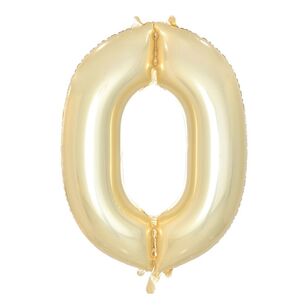 Decrotex Number 0 Foil Balloon Gold 86 cm