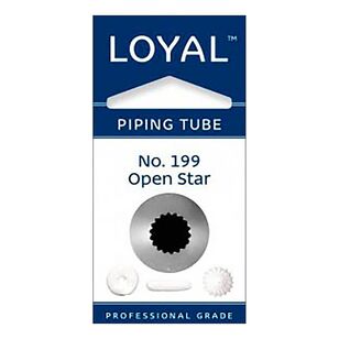 Loyal Number 199 Open Star Stainless Steel Piping Tip Grey