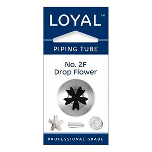 Loyal No.2F Stainless Steel Drop Flower Medium Piping Tip Grey