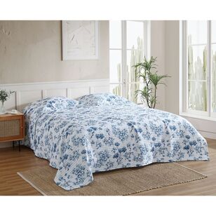 Logan & Mason Lusiana Reverse Sham Bedspread Blue