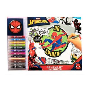 Spiderman Colour By Numbers Pack Multicoloured