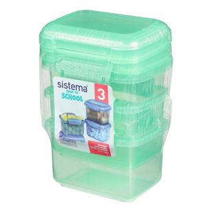 Sistema Back To School Lunch Box 3 Pack Green 400 mL