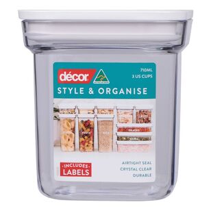 Decor Pantry Style and Organise 710 mL square container Clear 710 mL