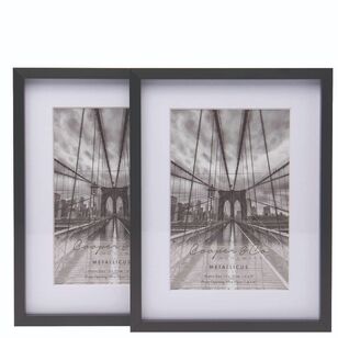 Cooper & Co 2 Pack 10 x 15 cm Metallic Frames Black 10 x 15 cm