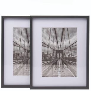 Cooper & Co 2 Pack 20 x 25 cm Metallic Frames Black 20 x 25 cm