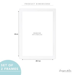 Cooper & Co Set Of 2 Paradise Photo Frames White 30 x 42 cm