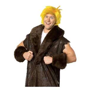 Warner Bros The Flinstones Barney Rubble Deluxe Adults Costume Multicoloured Standard