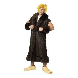 Warner Bros The Flinstones Barney Rubble Deluxe Adults Costume Multicoloured Standard