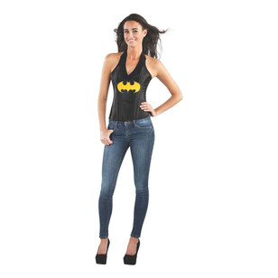 Warner Bros Batgirl Leather-Look Adult Corset Black & Yellow