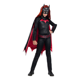 Warner Bros Batwoman Deluxe Kids Costume Black & Red